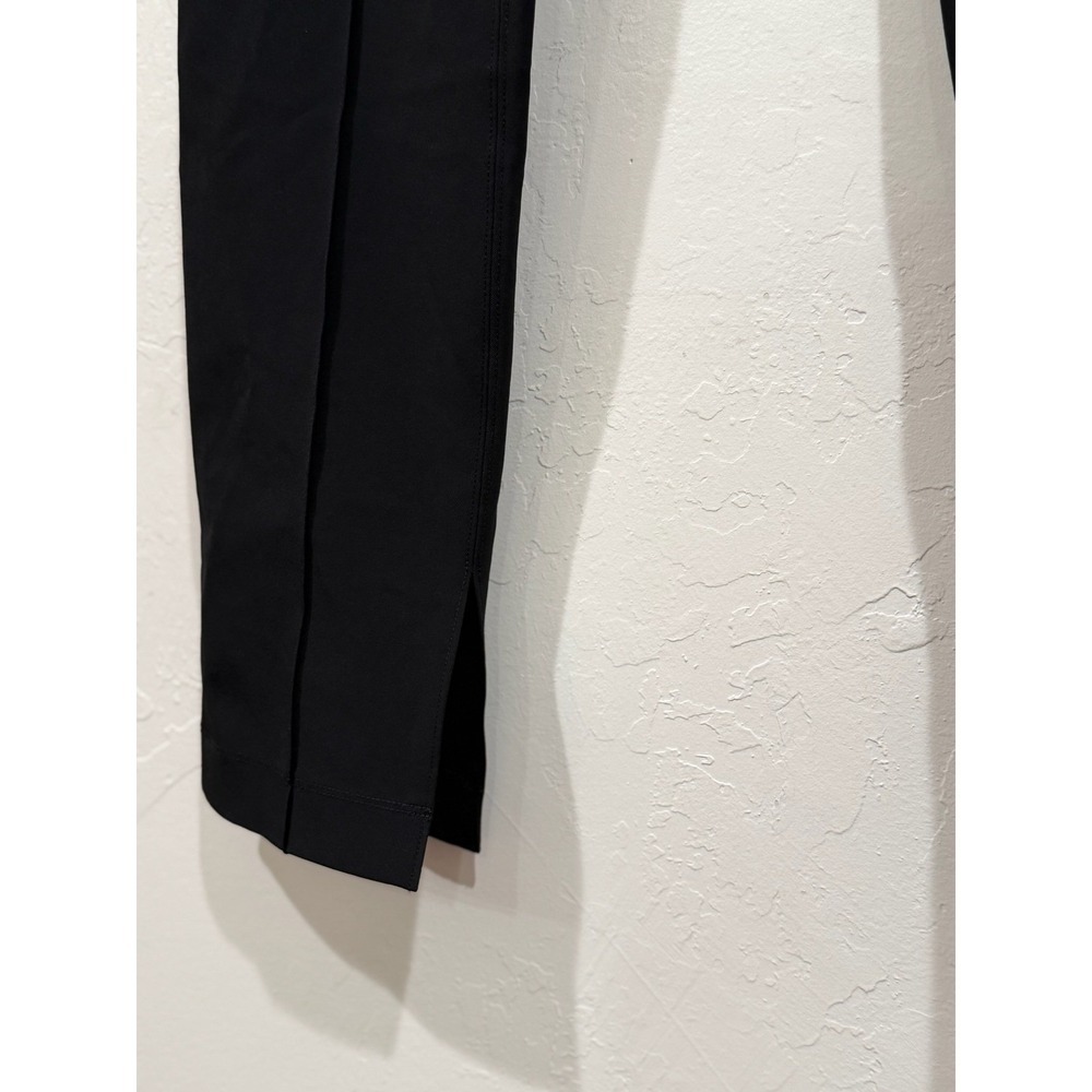 Helmut Lang Black Pintuck Slim Leg Pants Side Slit Ankle Trousers Size Medium - Picture 9 of 10